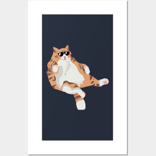 Chonky Cat is Just Vibing Posters and Art